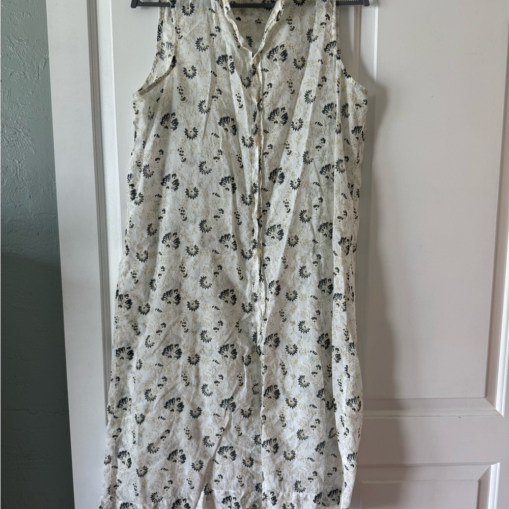 CP Shades Cream Sleeveless Sundress Midi